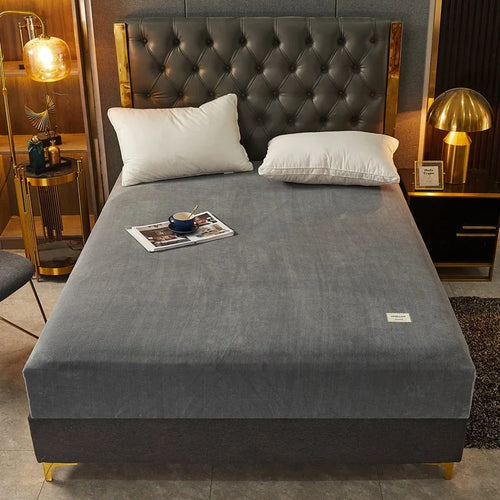 Soft Warm Thick Velvet Fitted Sheet High Quality Non Slip Mattress