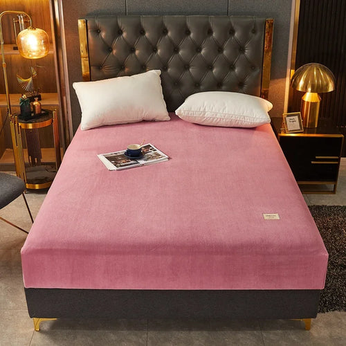 Soft Warm Thick Velvet Fitted Sheet High Quality Non Slip Mattress