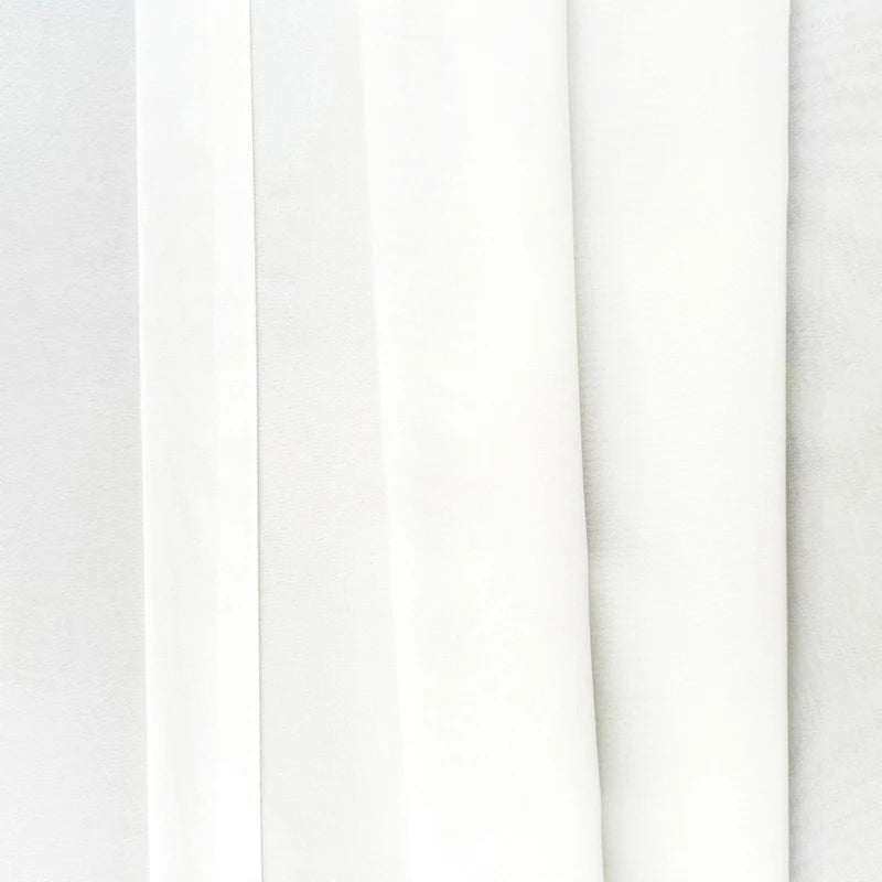Asazal Solid White Tulle Luxurious Chiffon Sheer Window Curtains For