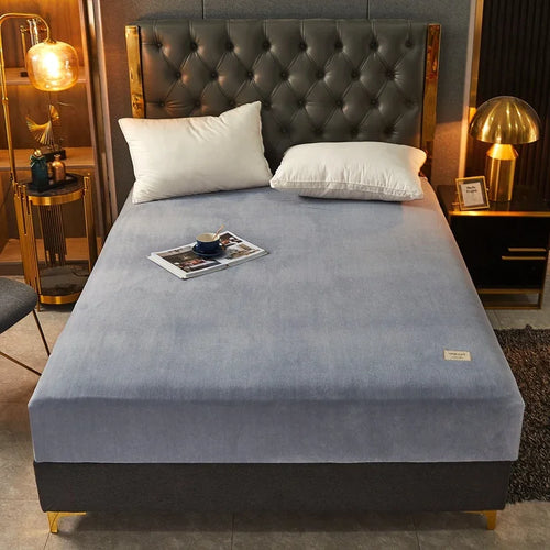 Soft Warm Thick Velvet Fitted Sheet High Quality Non Slip Mattress