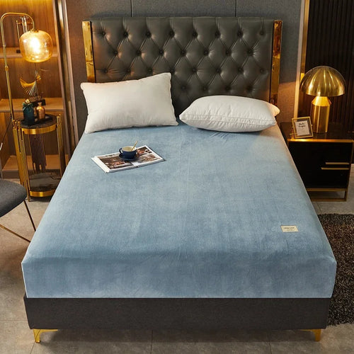 Soft Warm Thick Velvet Fitted Sheet High Quality Non Slip Mattress