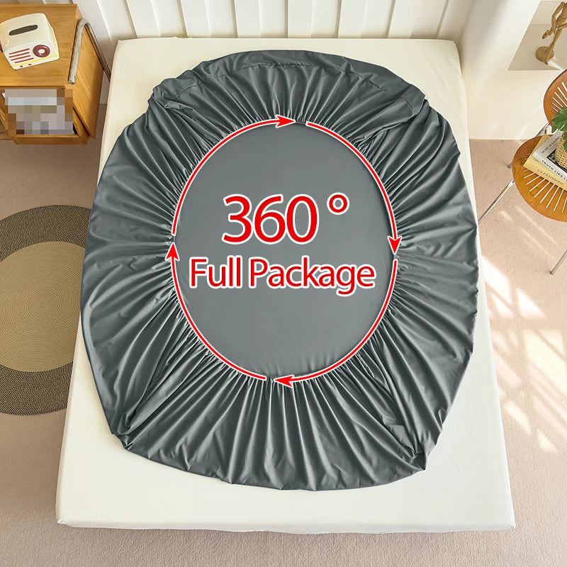 90/120/150/180x200 Fitted Bed Sheet With Elastic Band Solid Color