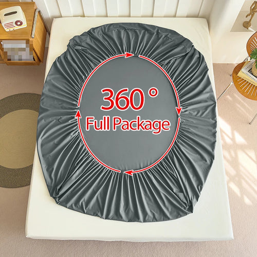 90/120/150/180x200 Fitted Bed Sheet With Elastic Band Solid Color