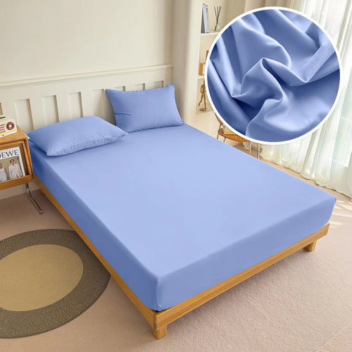 90/120/150/180x200 Fitted Bed Sheet With Elastic Band Solid Color