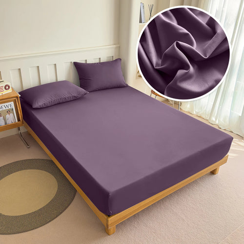 90/120/150/180x200 Fitted Bed Sheet With Elastic Band Solid Color