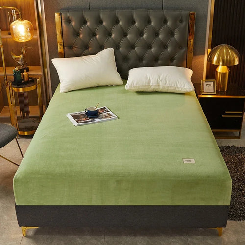 Soft Warm Thick Velvet Fitted Sheet High Quality Non Slip Mattress